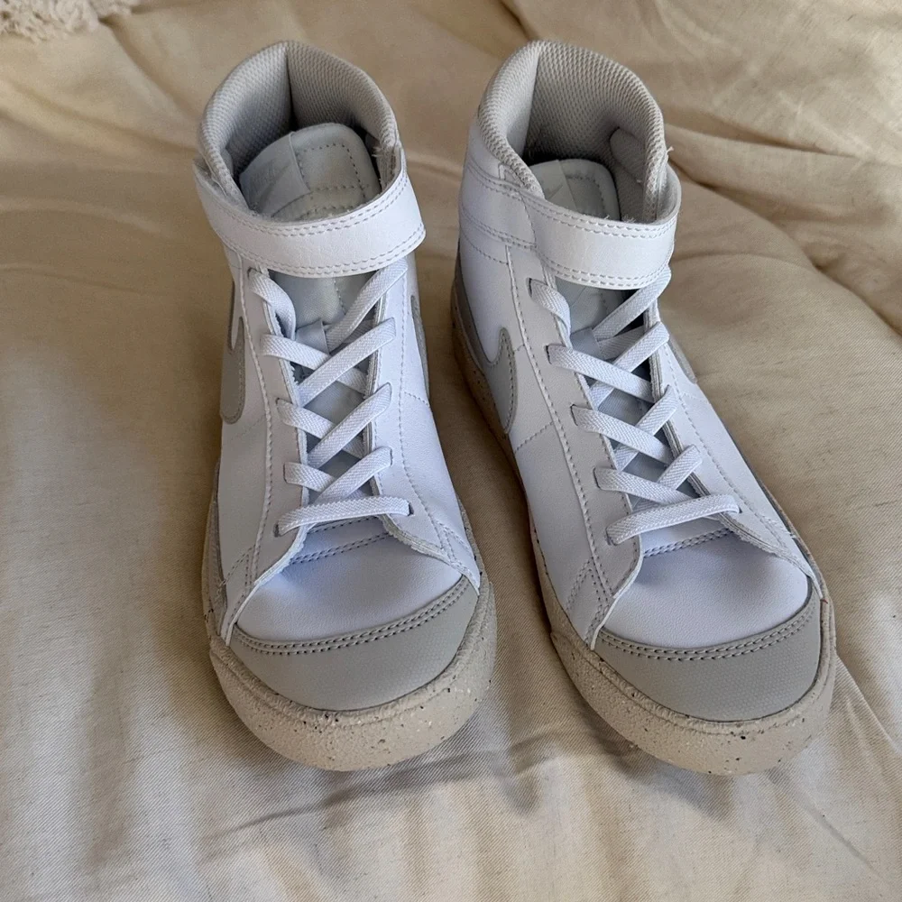 Nike White and Tan High-Top Sneakers - Picture 4 of 6
